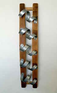 Spiral wall-mounted wine rack