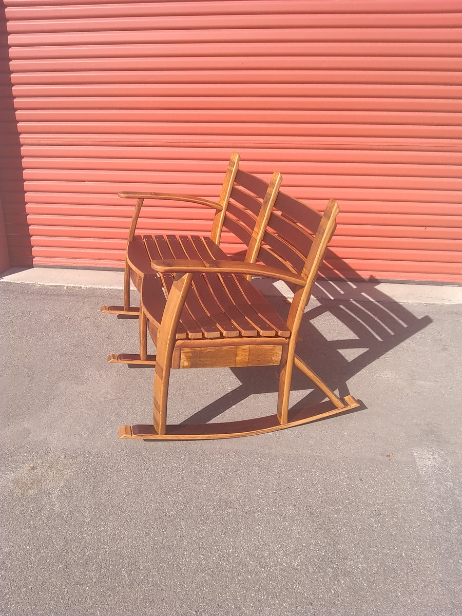 Wine Barrel Rocking Bench Wine Country Furnishings