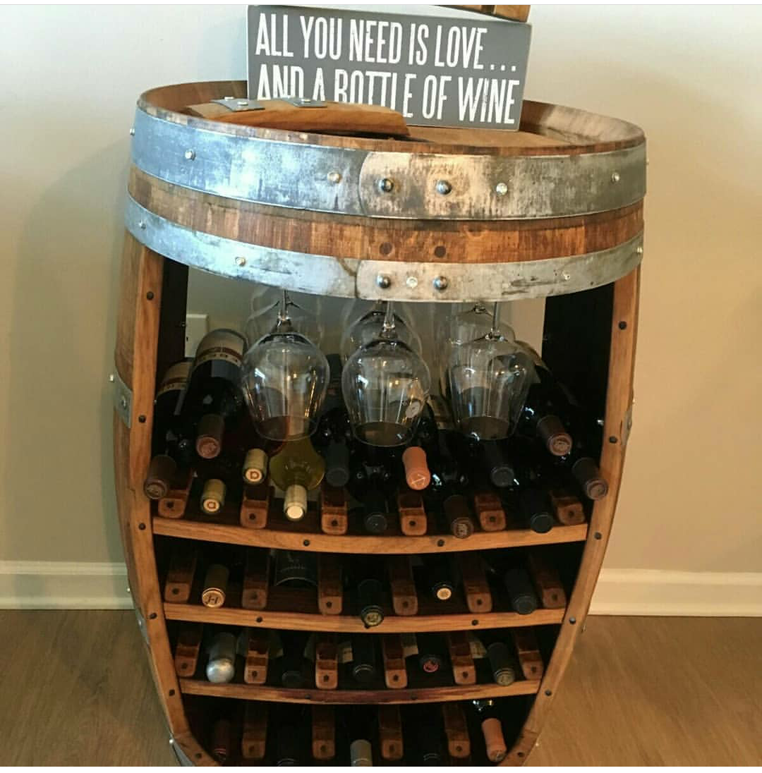 Split Barrel 18 Bottle Wine Rack Wine Country Furnishings