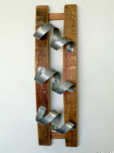 Spiral wall-mounted wine rack