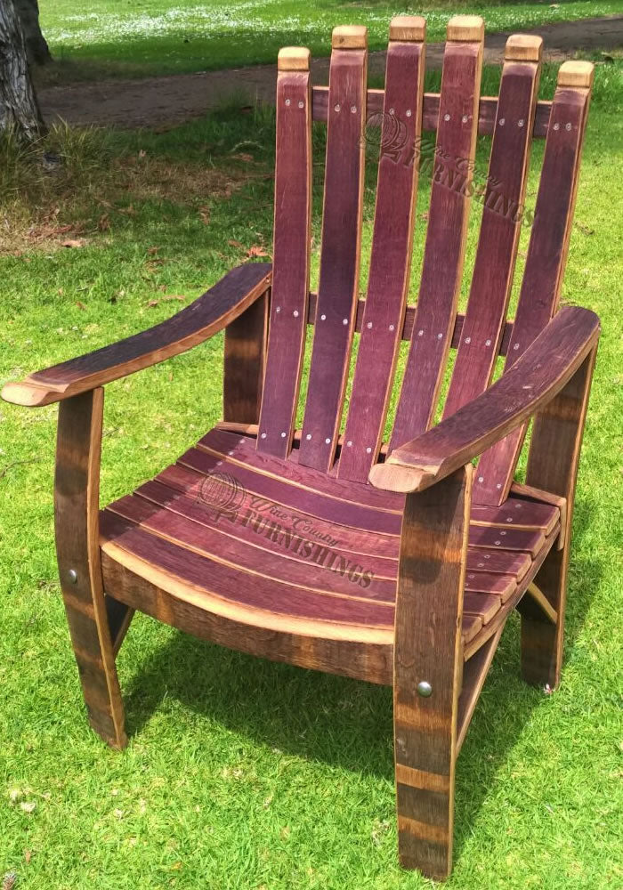 Wine barrel rocking chair deals