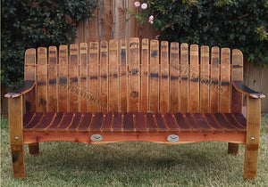 Wine Barrel Garden Bench