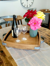 Serving Tray with Wooden Handles