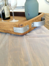 Serving Tray with Wooden Handles